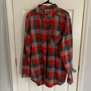 Helly Hansen Red and Gray Checkered Shirt